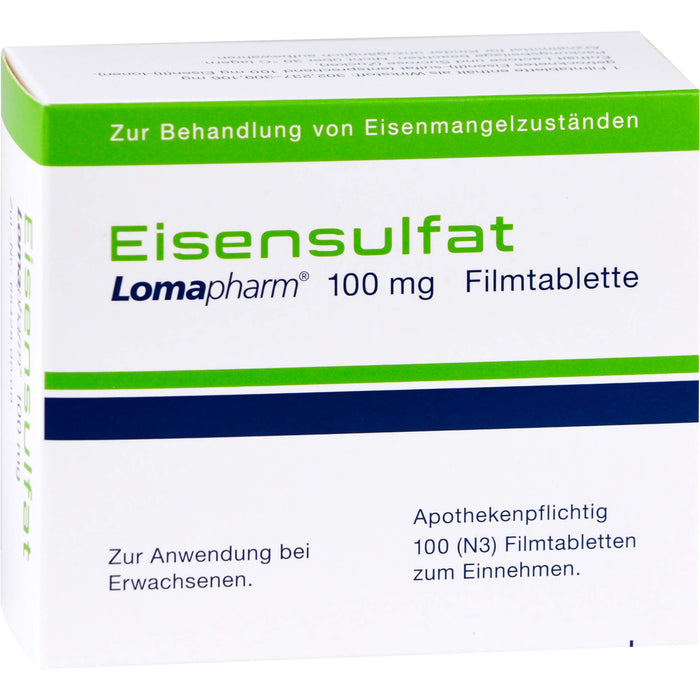 Eisensulfat Lomapharm  100 mg, 100 pc Tablettes