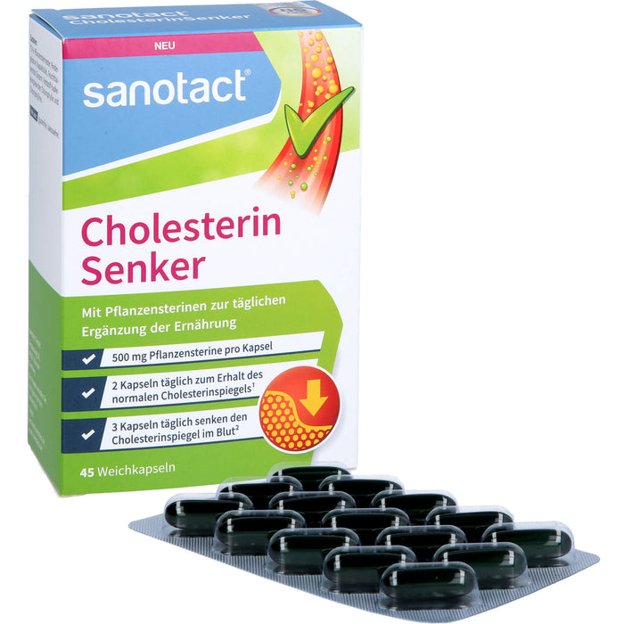 Sanotact Cholesterin Senker Weichkapseln, 45 St. Kapseln
