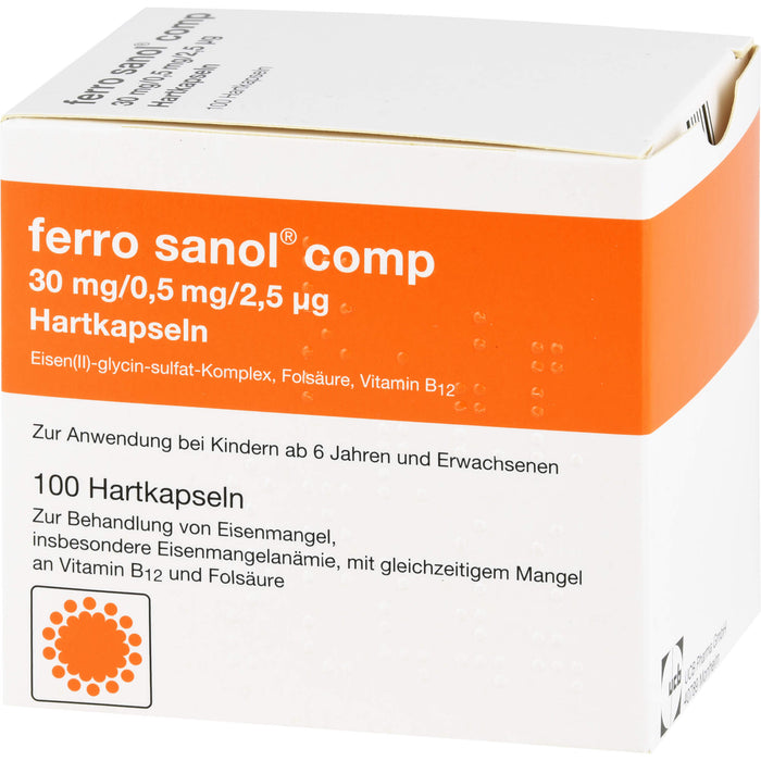 ferro sanol  comp 30mg/0,5mg/2,5µg Hartkapseln, 100 pcs. Capsules