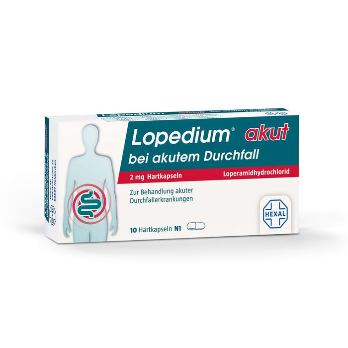Lopedium akut bei akutem Durchfall, 10 pcs. Capsules
