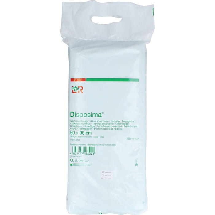 Disposima Krankenunterlage 60x90cm 20 lagig, 5 St TUE