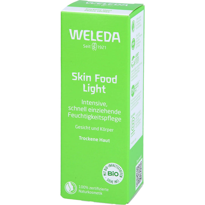 WELEDA Skin Food Light intensive, schnell einziehende Feuchtigkeitspflege für Gesicht und Körper, 30 ml Cream