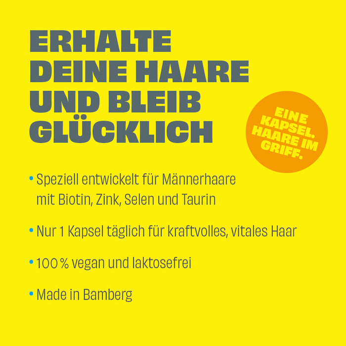 BIO-H-TIN Hair Essentials Men forte: Abgestimmte Nährstoffkombination für Männerhaare, 90 St. Kapseln