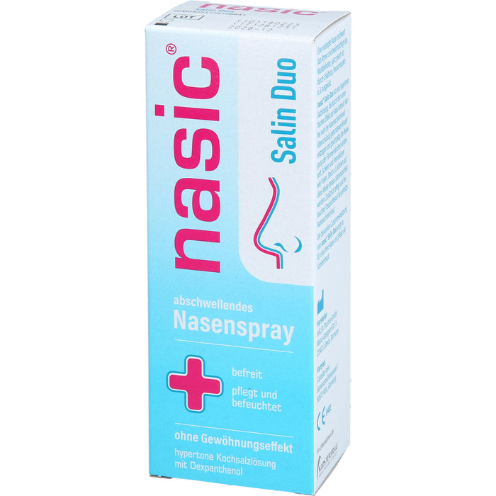 Nasic Salin Duo Nasenspray befreit, pflegt und befeuchtet, 15 ml Lösung