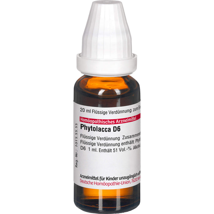 DHU Phytolacca D6 Dilution, 20 ml Solution