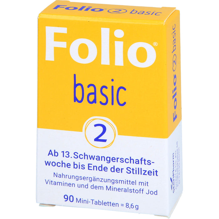 Folio 2 Basic ab 13.Schwangerschaftswoche bis Ende der Stillzeit, 90 pcs. Tablets