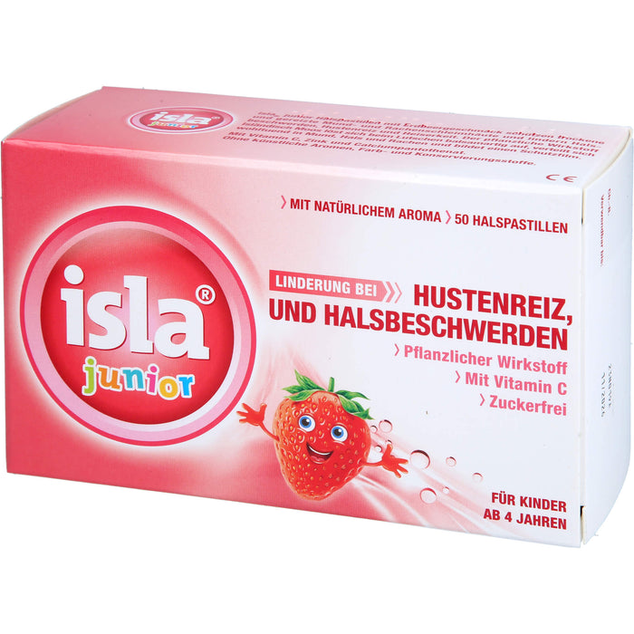 Isla Junior Pastillen bei Hustenreiz und Halsschmerzen, 50 pcs. Pastilles