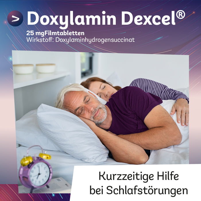 Doxylamin Dexcel 25 mg zur Kurzzeitbehandlung von Schlafstörungen bei Erwachsenen, 20 pc Tablettes