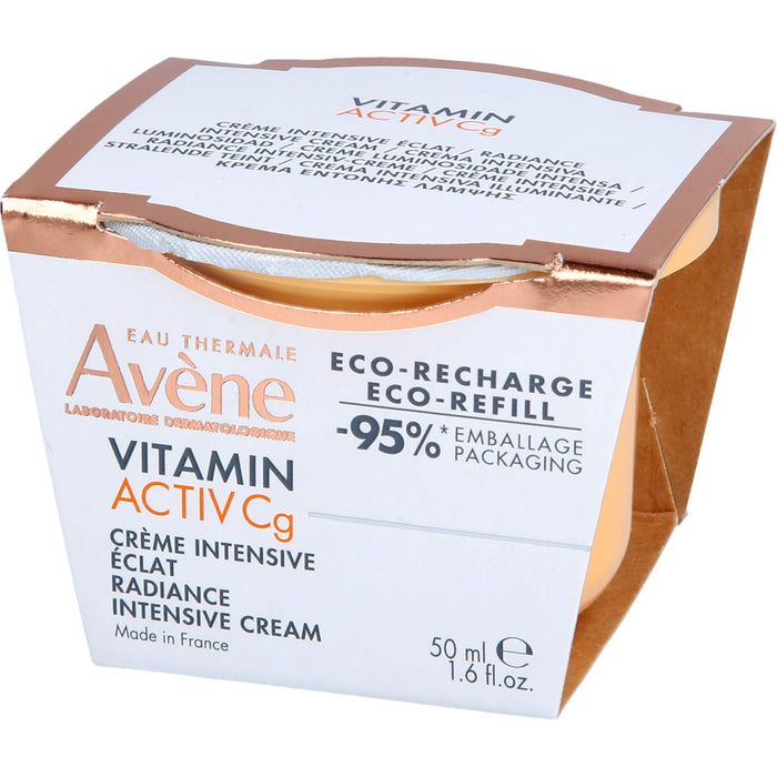 Avène Eau Thermale Vitamin Activ Cg Radiance Intensiv-Creme mildert Falten, steigert die Ausstrahlung der Haut und reduziert Pigmentflecken Nachfüllpackung, 50 ml Crème