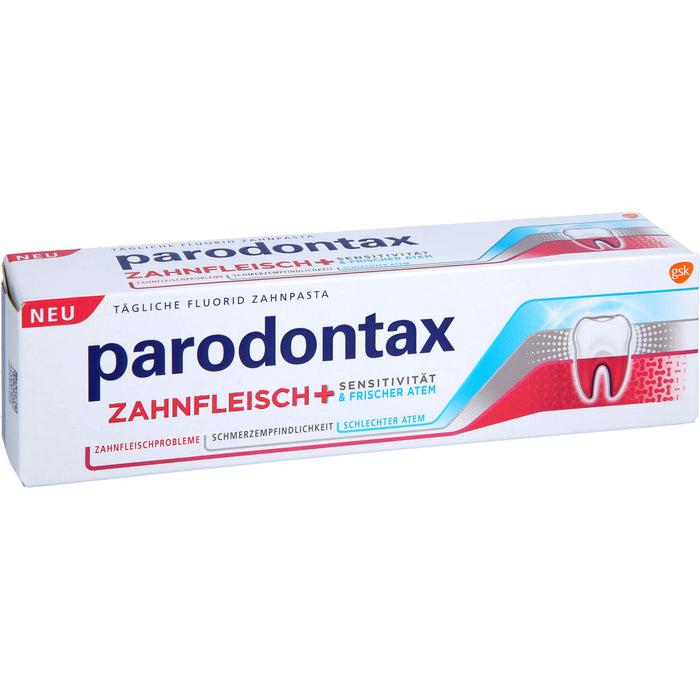 Parodontax Zahnfleisch Sensitivität & Frischer Atem tägliche Fluorid Zahnpasta, 75 ml Zahncreme