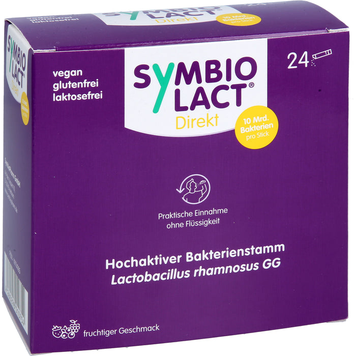 SymbioLact Direkt Sticks mit 10 Mrd. Lactobacillus rhamnosus GG mit fruchtigem Geschmack, 24 pcs. Sticks