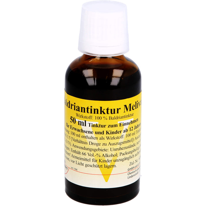 Melival Baldriantinktur bei Unruhezuständen und nervös bedingten Einschlafstörungen, 50 ml Lösung