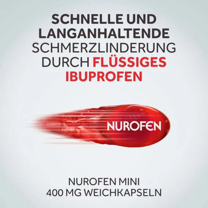 Nurofen Mini 400 mg Weichkapseln bei Schmerzen oder Fieber, 20 pc Capsules