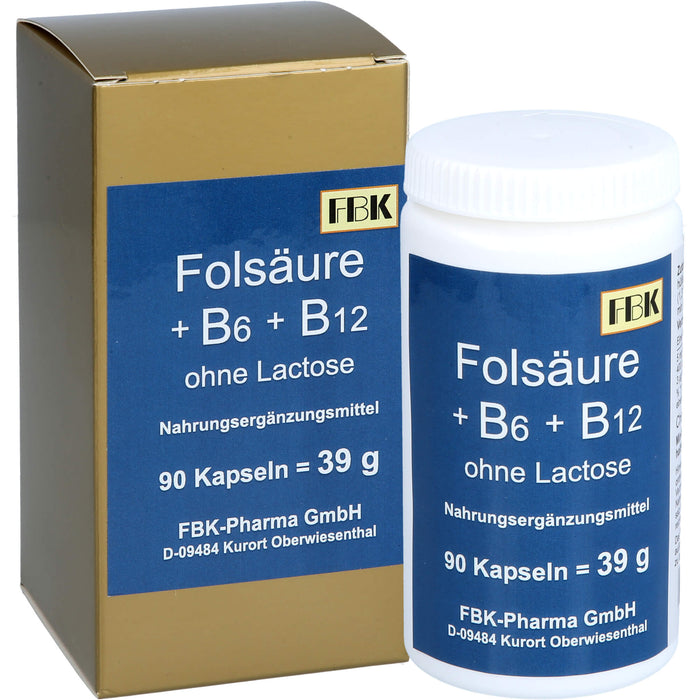 Folsäure + B6 + B12 ohne Lactose, 90 St KAP