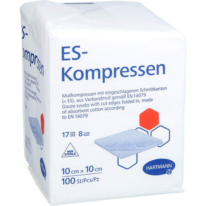 ES-Kompressen 10 x 10 cm unsteril  Mullkompressen, 100 pcs. Compresses