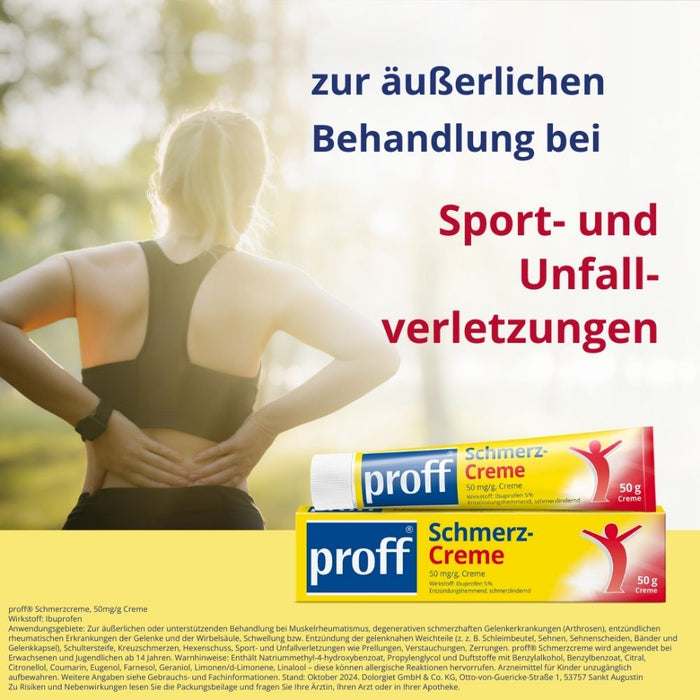 proff Schmerz-Creme zum Einreiben in die Haut, 50 g Crème
