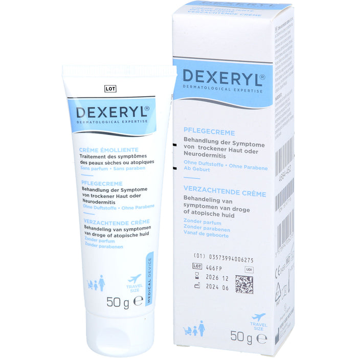 DEXERYL Pflegecreme bei trockener Haut und Neurodermitis, 50 g Cream