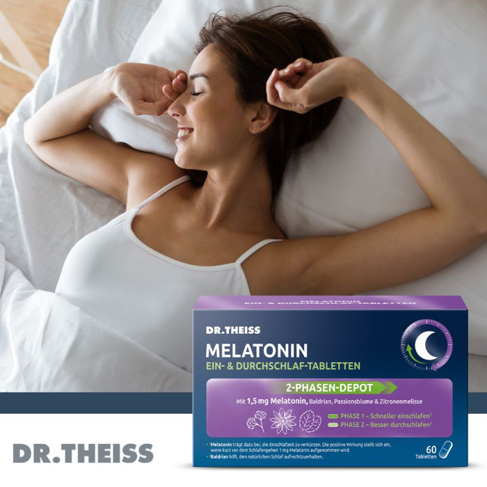 DR. THEISS Melatonin Ein-& Durchschlaf-Tabletten, 60 pcs. Tablets
