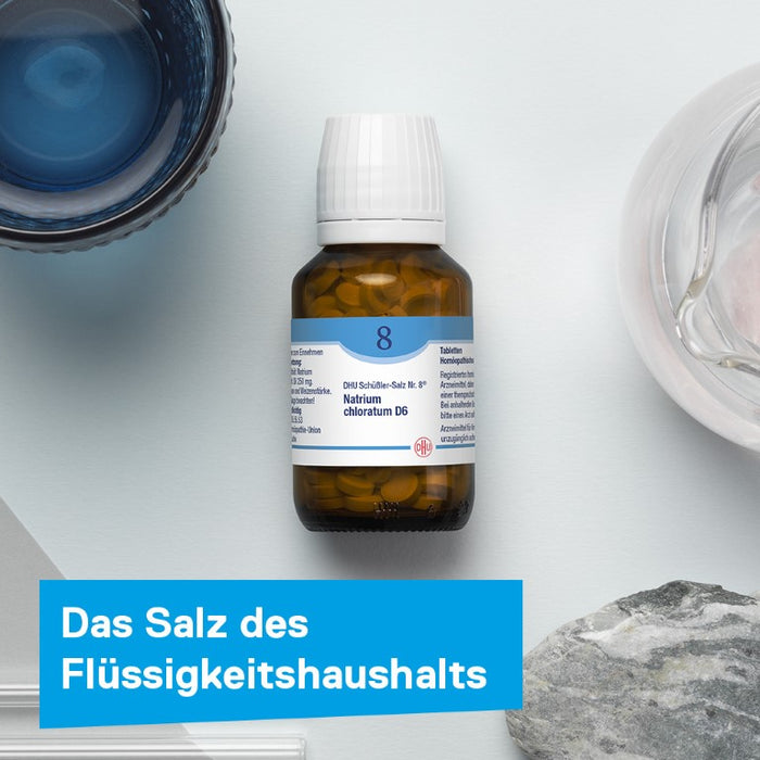 DHU Schüßler-Salz Nr. 8 Natrium chloratum D12 – Das Mineralsalz des Flüssigkeitshaushalts – das Original – umweltfreundlich im Arzneiglas, 200 St. Tabletten