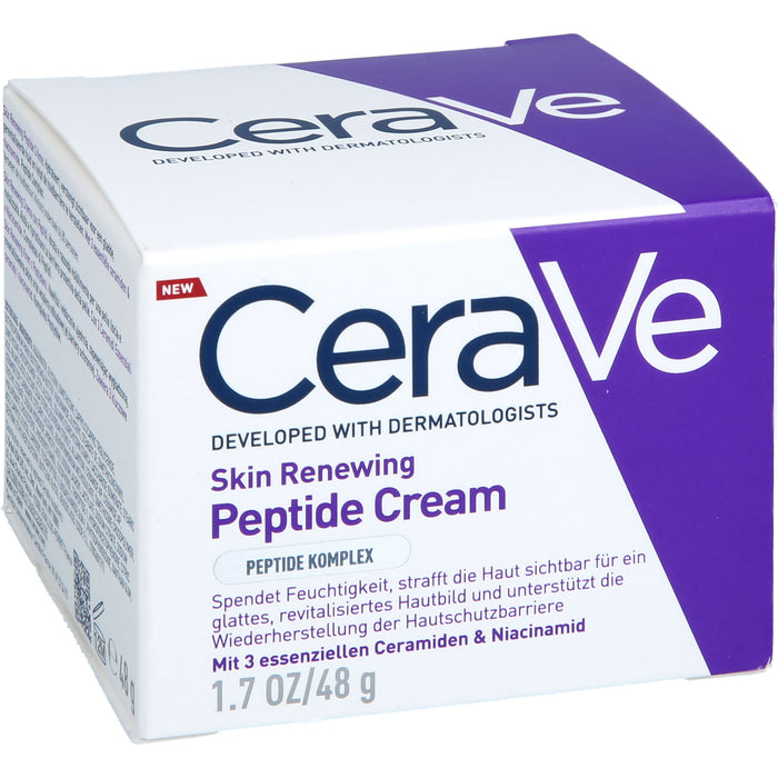 CeraVe Skin Renewing Peptid Creme für eine aufgepolstertere Haut, 48 g Creme