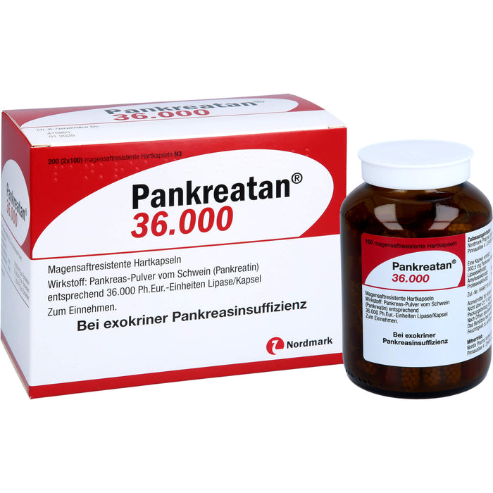 Pankreatan 36.000 Hartkapseln Verdauungsenzyme, 200 pc Capsules
