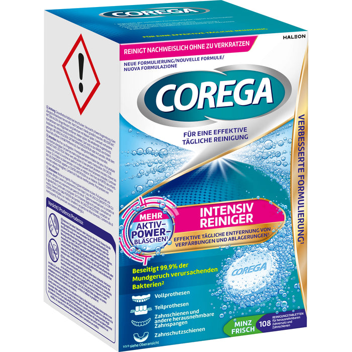 COREGA Tabs Intensiv Reiniger Gebissreinigungstabletten, 108 pc Tablettes