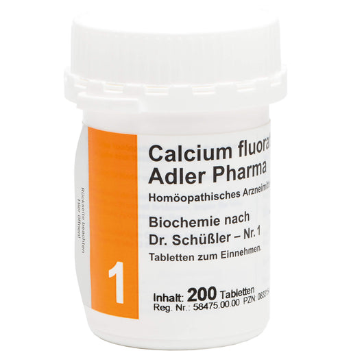 Adler Pharma Calcium fluoratum D12 Biochemie nach Dr. Schüßler Nr. 1 Tabletten, 200 St. Tabletten