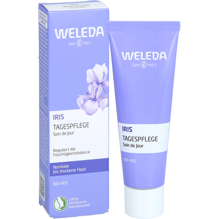 WELEDA Iris Tagespflege reguliert die Feuchtigkeitsbalance von normaler bis trockener Haut, 30 ml Creme