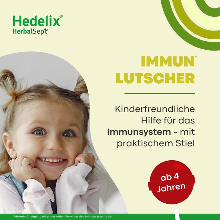 Hedelix HerbalSept Immun Lutscher Kids, 6 pcs. Lollipop