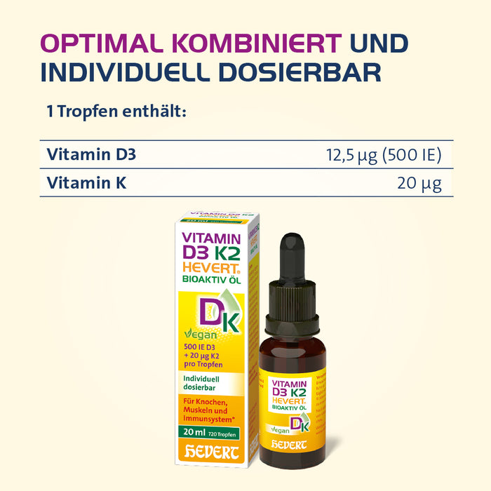 Vitamin D3 K2 Hevert Bioaktiv Öl, 20 ml Oil
