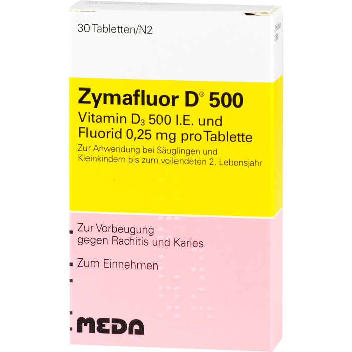 Zymafluor D 500 Tabletten zur Vorbeugung gegen Rachitis und Karies, 30 pcs. Tablets