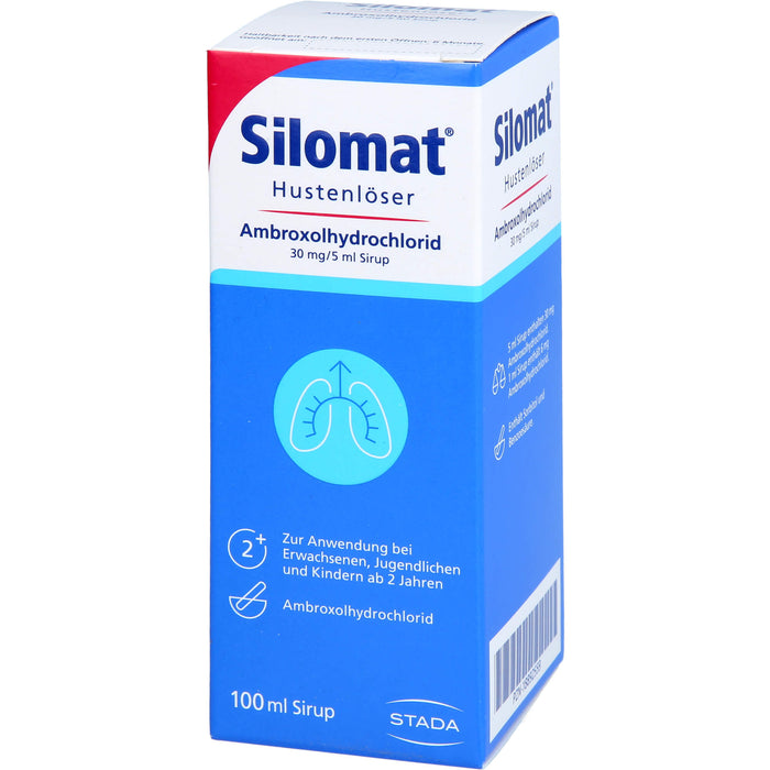 Silomat Hustenlöser erleichtert das Abhusten mit Erdbeer-Vanille-Geschmack für Kinder ab 2 Jahren, 100 ml Solution