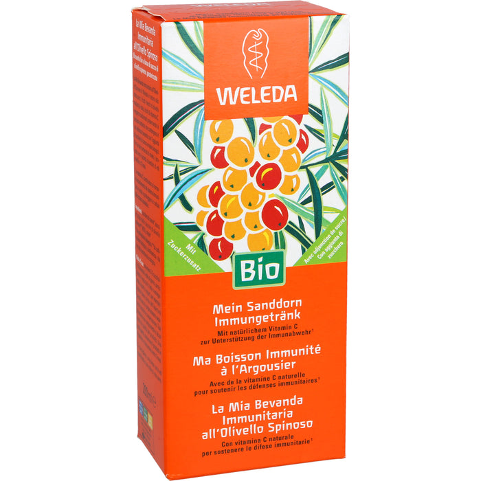 WELEDA mein Sanddorn Immungetränk bio unterstützt die Immunabwehr, 200 ml Lösung