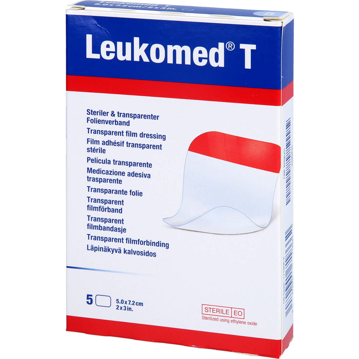 LEUKOMED TRANSP. STERILE PFLASTER 7,2x5 cm, 5 St PFL