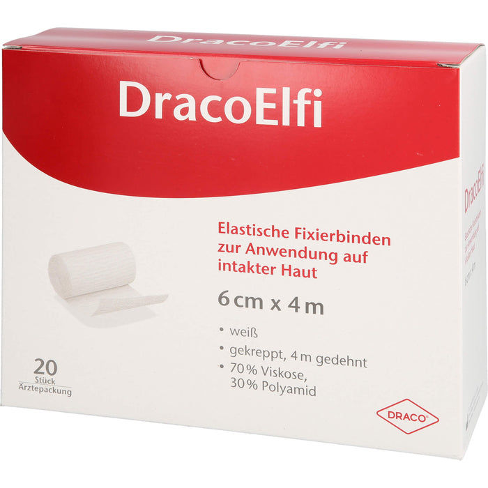 DracoELFI Elast.Fixierbinde gekreppt 4mx6cm cello, 20 St BIN