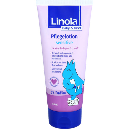 Linola Baby & Kind Pflegelotion sensitive für eine babyzarte Haut, 200 ml Lotion