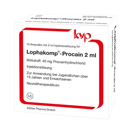 Lophakomp-Procain 2 ml Injektionslösung Neuraltherapeutikum, 50 St. Ampullen