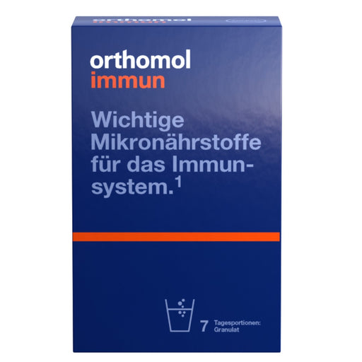 Orthomol Immun - Mikronährstoffe zur Unterstützung des Immunsystems - Nahrungsergänzung mit Vitamin C, Vitamin D und Zink, 7 St. Tagesportionen