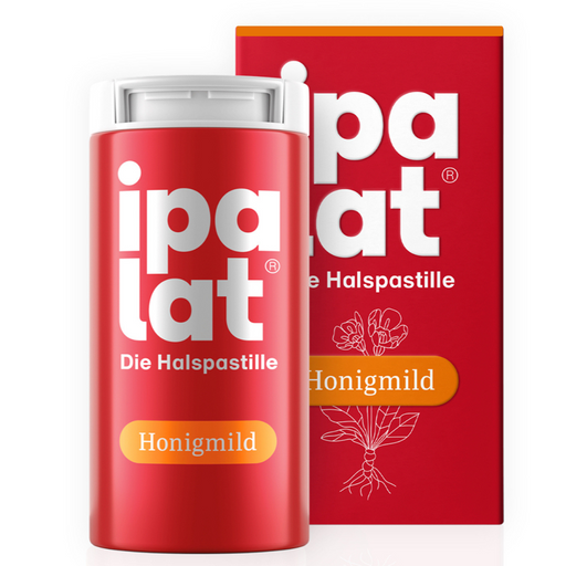 ipalat Halspastillen honigmild mentholfrei, 40 St. Pastillen