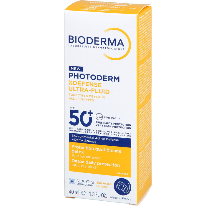 BIODERMA Photoderm XDefense Ultra-Fluid LSF 50+ sehr hell getönt, 40 ml Solution