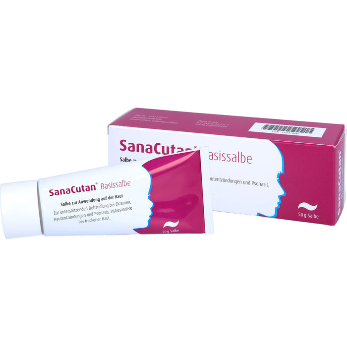 SanaCutan Basissalbe bei Ekzemen, Hautentzündungen und Psoriasis, 50 g Onguent