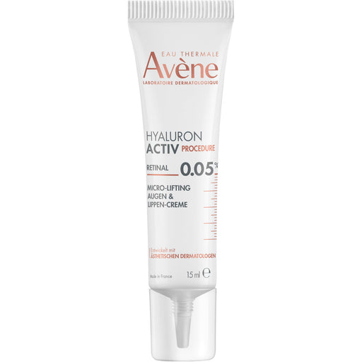 Avène Hyaluron Activ Procedure 0,05 % Retinal Micro-Lifting Creme für Augen und Lippen, 15 ml Creme