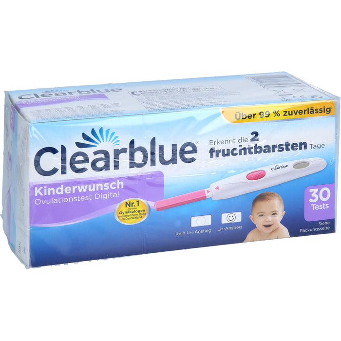 Clearblue Ovulationstest Digital erkennt die 2 fruchtbarsten Tage, 30 St. Test