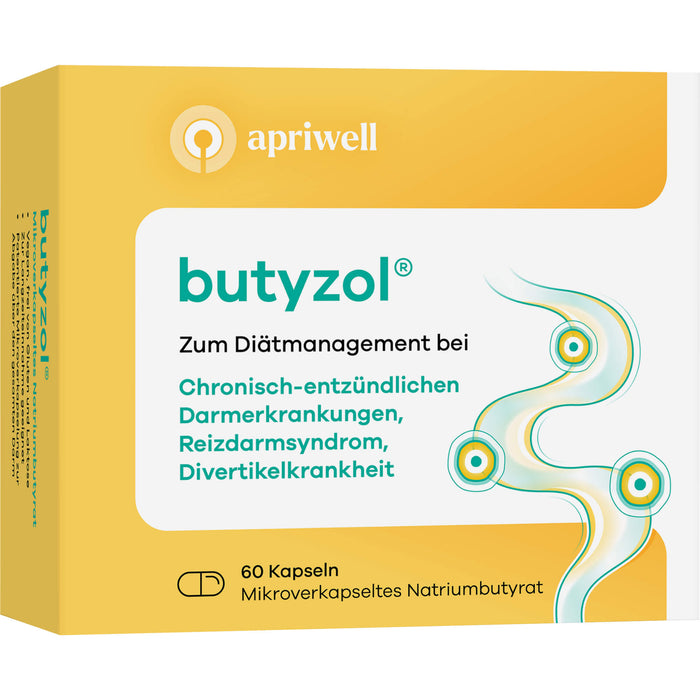 Apriwell Butyzol Kapseln bei chronisch-entzündlichen Darmerkrankungen,  Reizdarm, Divertikeln, 60 St. Kapseln