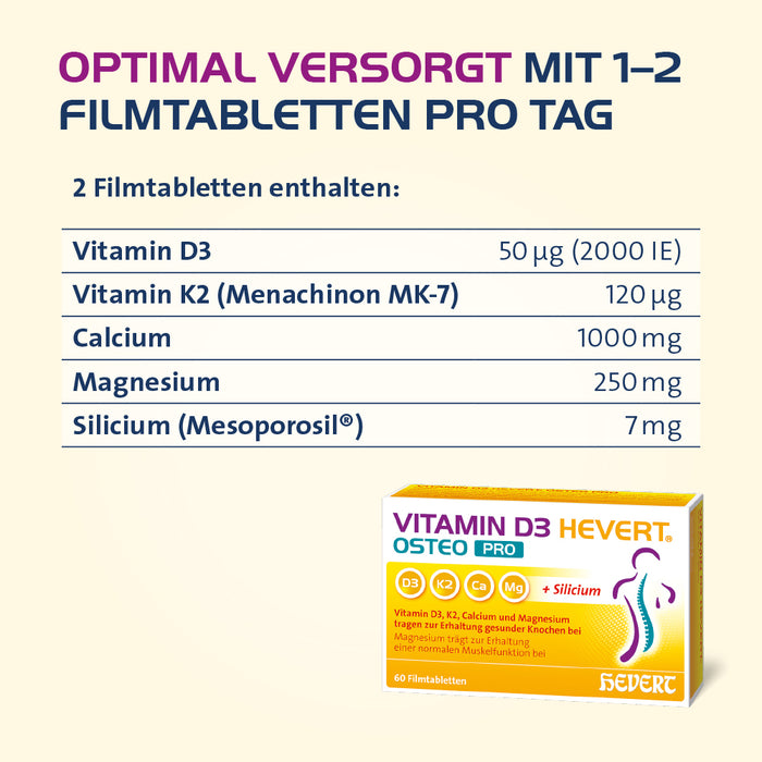 Vitamin D3 Hevert Osteo Pro, 120 St. Tabletten