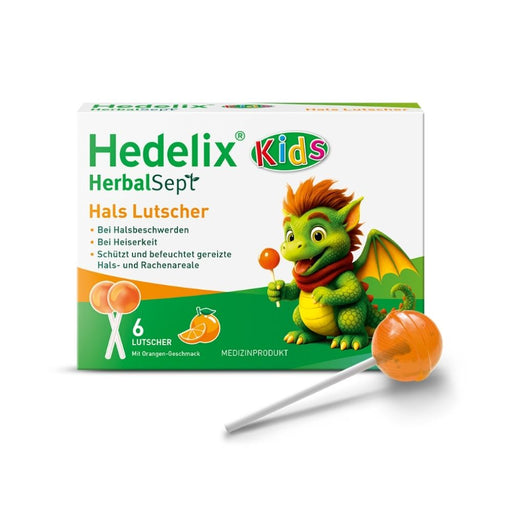 Hedelix HerbalSept Hals Lutscher Kids, 6 St. Lutscher