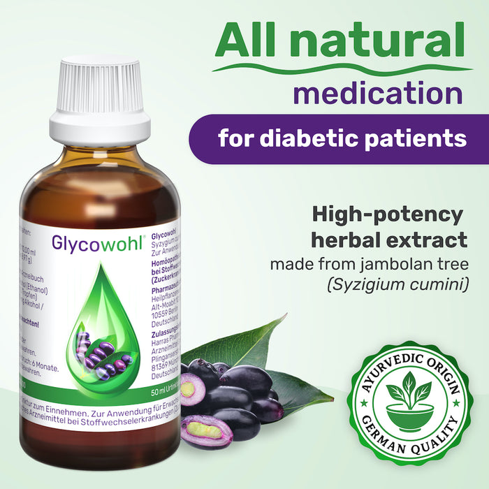 GLYCOWOHL Herbal Drops for Diabetes and Blood Sugar Control, 50 ml Solution