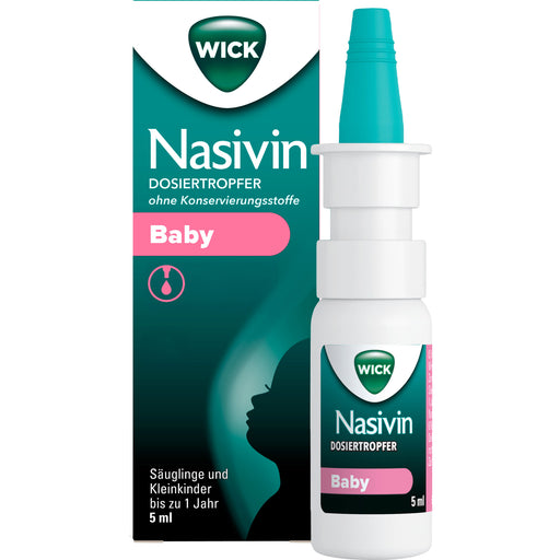 WICK Nasivin 0,1 mg/ml Dosiertropfer ohne Konservierungsstoffe fürs Baby, 5 ml Lösung