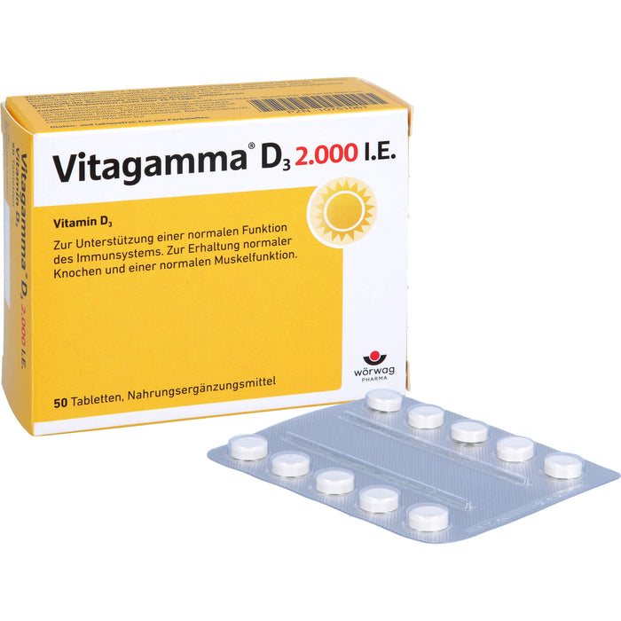 Vitagamma D3 2,000 I.E.Vitamin D3 NEM, 50 St TAB
