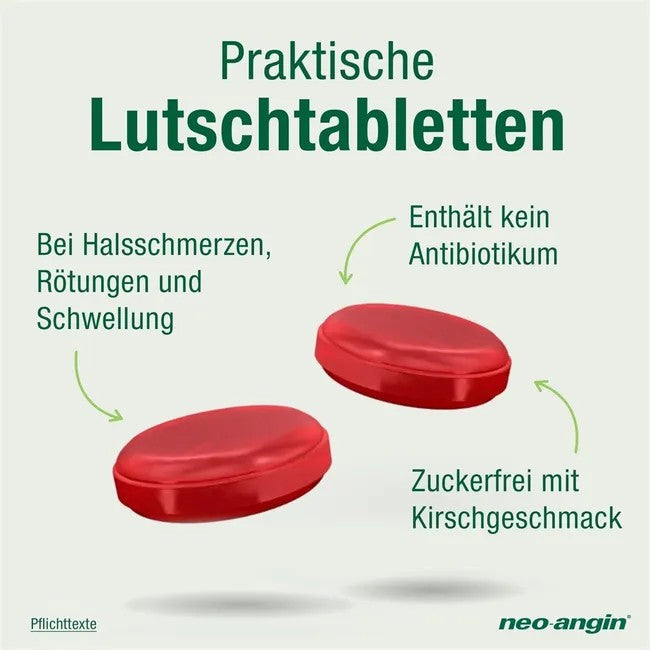 neo-angin Halstabletten Kirsche zuckerfrei, 24 St. Tabletten